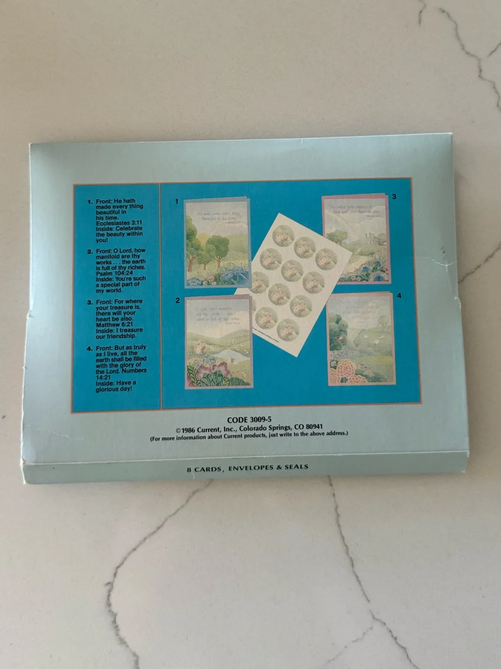 Vintage Scripture Greeting Card Set